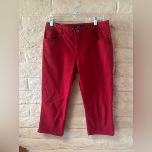 Chaps Red Capris-Size 10